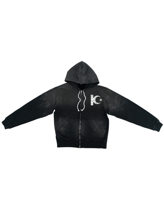 KUYA Signature Zip Hoodie- Onyx